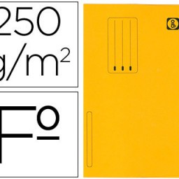 Subcarpeta cartulina Pocket Gio Folio naranja con bolsa y solapa