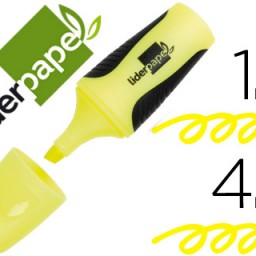 RT01 Marcador fluorescente mini Liderpapel punta biselada tinta amarilla