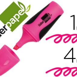 RT04 Marcador fluorescente mini Liderpapel punta biselada tinta rosa