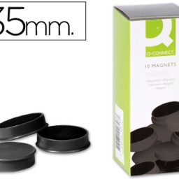 KF02644 10 imanes Q-Connect para pizarra ø35mm. negro