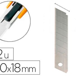 KF10636 12 cuchillas de repuesto Q-Connect para cúter ancho