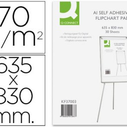 KF37003 Bloc congreso Q-Connect 63,5x83cm. 30 hojas 70g/m²  liso autoadhesivas