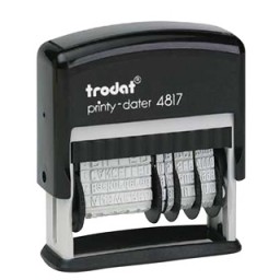 Sello de caucho formulario Trodat 4817 con fechador
