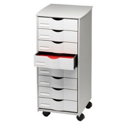 Mueble auxiliar Fast-paperflow 8 cajones gris