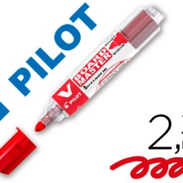 Rotulador pizarra blanca Pilot V Board Master punta redonda tinta líquida roja