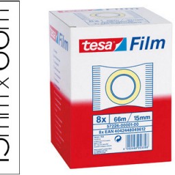 Cinta adhesiva tesa standard 66m.x15mm.