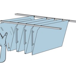 2 guias para carpetas colgantes armario Fast-paperflow puertas correderas