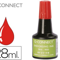 KF25108 Frasco tinta tampón Q-Connect rojo 28 ml.