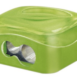 3560000 Sacapuntas M+R plástico rectangular con depósito 2 orificios