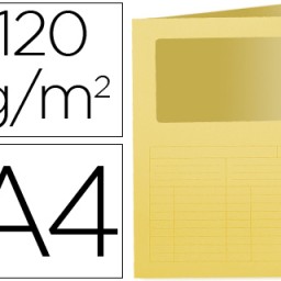 KF15244 Subcarpeta cartulina Q-Connect A4 amarilla con ventana