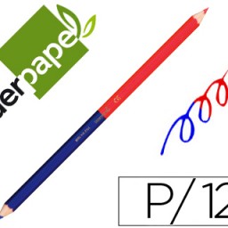 LC07 Lápiz de color Liderpapel bicolor rojo-azul