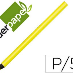 LN04 Lápiz de color Liderpapel Jumbo amarillo neón