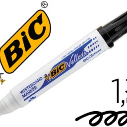 Rotulador pizarra blanca Bic Velleda punta redonda tinta azul