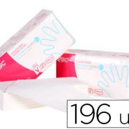 196 toallas de papel secamanos 2 capas 20x23cm.