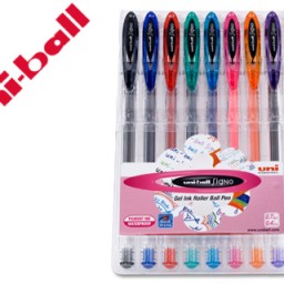 8 bolígrafos uni-ball UM-120 Signo tinta gel colores básicos
