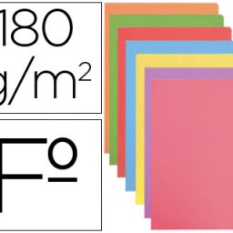 50 subcarpetas cartulina Gio Folio colores pastel 180 g/m²