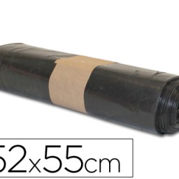 Rollo 20 bolsas basura negras 70µ 52x55cm. 20l.