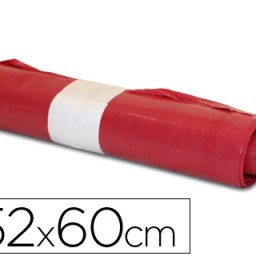 Rollo 20 bolsas basura rojas 70µ 52x60cm. 20l.