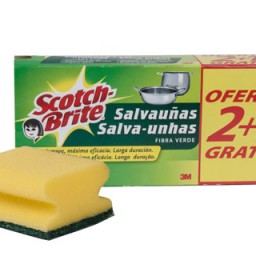 3x2 estropajos salvauñas Scotch Brite fibra verde