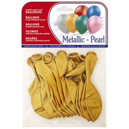 15 globos metalizados oro