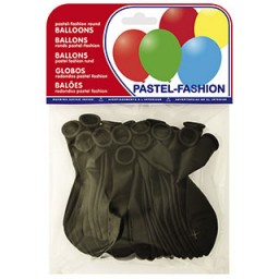 20 globos pastel negro
