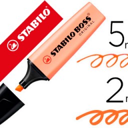 Marcador fluorescente Stabilo Boss Original tinta melocotón pastel