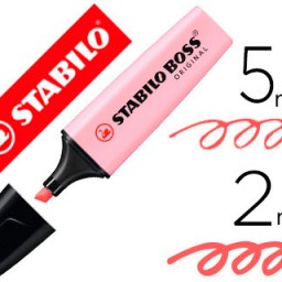 Marcador fluorescente Stabilo Boss Original tinta rosa pastel