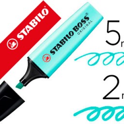 Marcador fluorescente Stabilo Boss Original tinta turquesa pastel