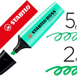 Marcador fluorescente Stabilo Boss Original tinta menta pastel