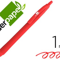 BO09 Bolígrafo Liderpapel Gummy Touch tinta roja