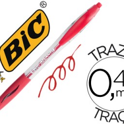 Bolígrafo Bic Atlantis tinta roja