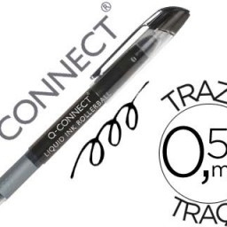 KF50139 Bolígrafo roller Q-Connect tinta negra 0,5 mm.