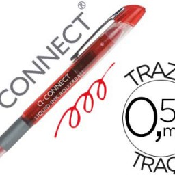 KF50141 Bolígrafo roller Q-Connect tinta roja 0,5 mm.