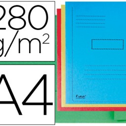 Subcarpeta cartulina reciclada Exacompta A4 colores surtidos 280 g/m² 2 solapas interior