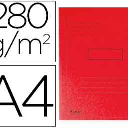 Subcarpeta cartulina reciclada Exacompta A4 roja 280 g/m² 2 solapas interior