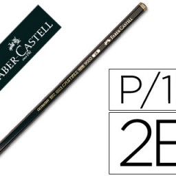 Lápiz de grafito Faber 9000 hexagonal 2B