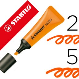 Marcador fluorescente Stabilo Neón tinta naranja