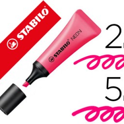 Marcador fluorescente Stabilo Neón tinta rosa