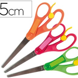 TI08 Tijera escolar Liderpapel 15cm. con resorte