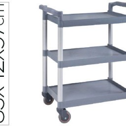 KF16749 Carro de servicio Q-Connect 3 estantes