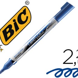 Rotulador pizarra blanca Bic Velleda punta redonda tinta líquida azul