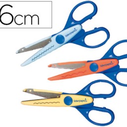 TI01 Tijera escolar Liderpapel 16cm. corte en zig-zag