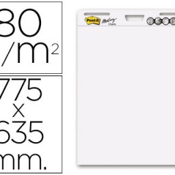 2+1 bloc congreso Post-it 77,5x63,5cm. 30 hojas 80g/m²  liso