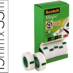 14 cintas adhesivas Scotch Magic 33m.x19 mm.