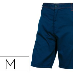 Pantalón bermuda de trabajo 5 bolsillos color azul naranja talla M