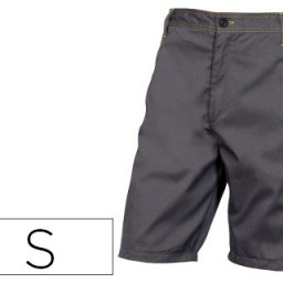 Pantalón bermuda de trabajo 5 bolsillos color gris verde talla S