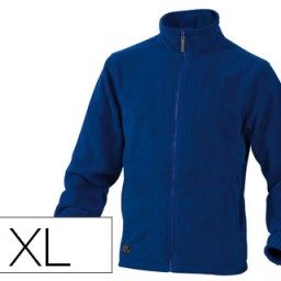 Chaqueta polar con cremallera 2 bolsillos azul talla XL