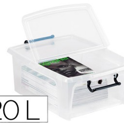 Contenedor cep 20 litros  plástico transparente