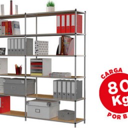 Módulo adicional estantería Fast-paperflow 6 estantes 80 Kg.