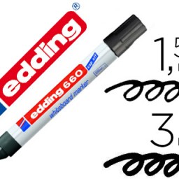 Rotulador pizarra blanca edding 660 punta redonda tinta negra
